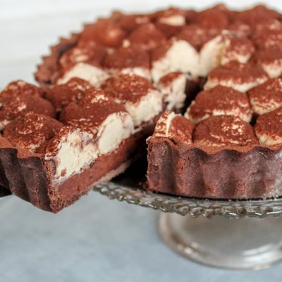 Chocolate mascarpone espresso tart - Recipe photo by Recipesinspiredbymom