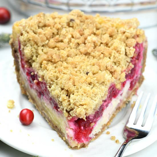 Cranberry Cheesecake Pie - Recipe photo by omgchocolatedesserts