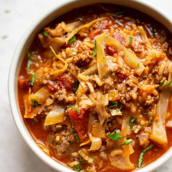 cabbage roll soup - Recipe photo by saltandlavender