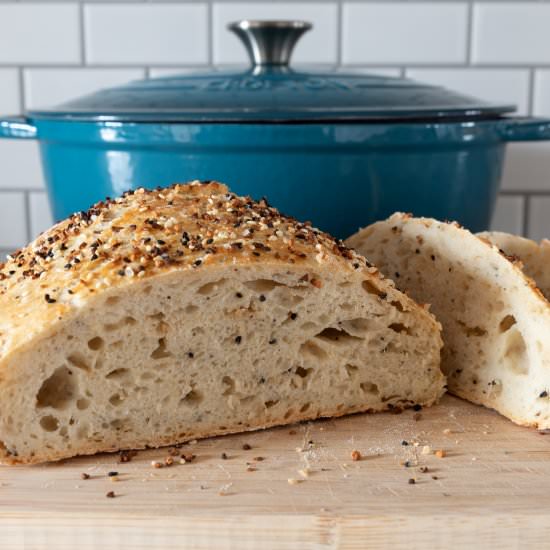 Everything bagel dutch oven bread - Recipe photo by handmadeweekly