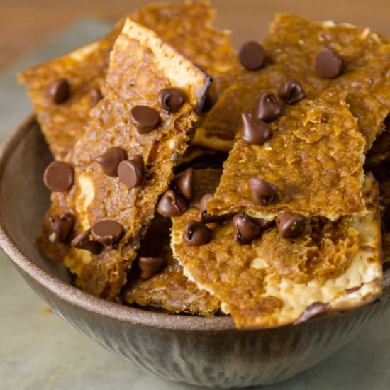 Matzo Toffee Candy Bark - Recipe photo by dwayland