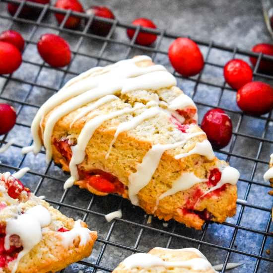 Cranberry Vanilla Bean Scones - Recipe photo by stressbaking