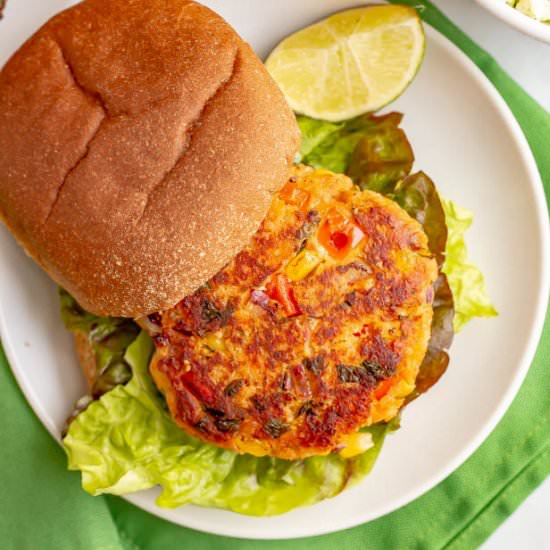 Southwestern Salmon Burgers - Recipe photo by Cooking Frog