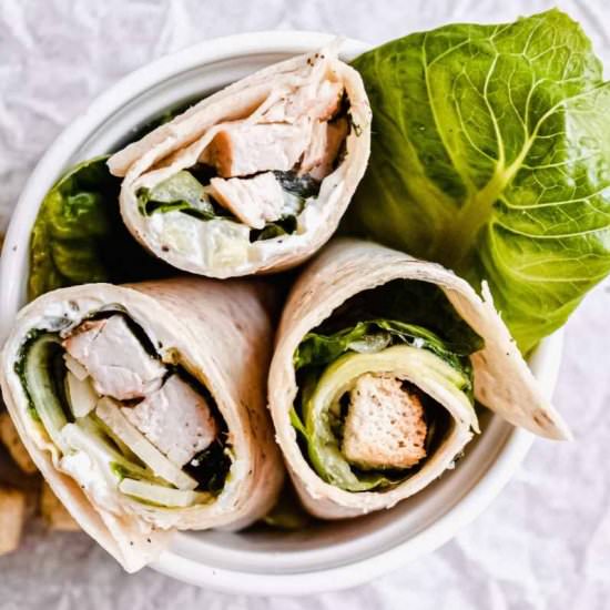 Chicken Caesar Salad Wraps! - Recipe photo by Easy Chicken Recipes