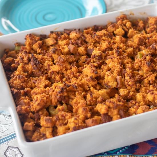 Spicy Chorizo Stuffing - Recipe photo by Belquistwist