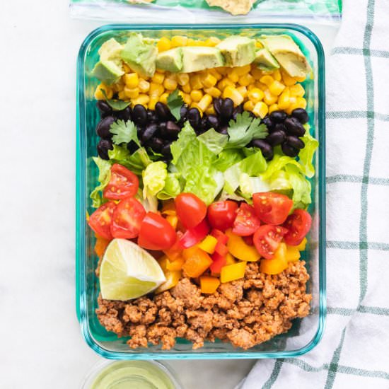 Taco Salad Meal Prep Bowls - Recipe photo by Mealswithmaggie