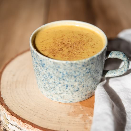 Soothing Pumpkin Maca Latte - Recipe photo by TheFrayedApron