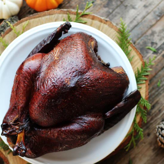 Cider Brined Smoked Turkey - Recipe photo by Buy This Cook That