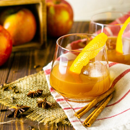 Apple Cider Old Fashioned - Recipe photo by Burrata and Bubbles