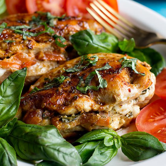 Caprese Stuffed Chicken Breast - Recipe photo by unicorns in the kitchen