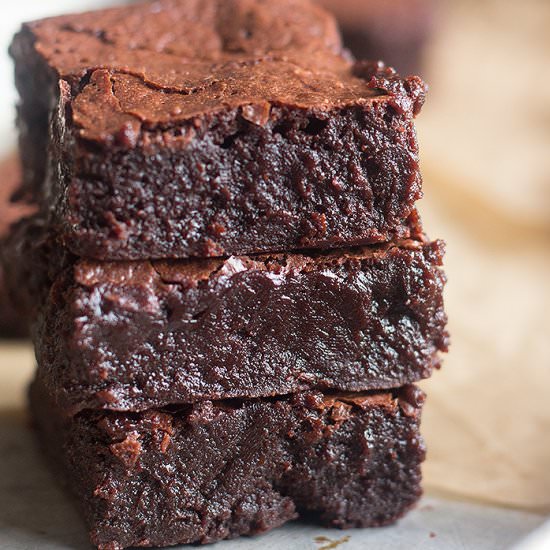 Best Ever Flourless Brownies - Recipe photo by unicorns in the kitchen
