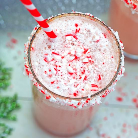 Malted Candy Cane Milkshake - Recipe photo by Wearenotmartha