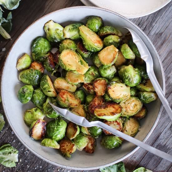 CARAMELIZED BRUSSELS SPROUTS - Recipe photo by Welcome2ourTable