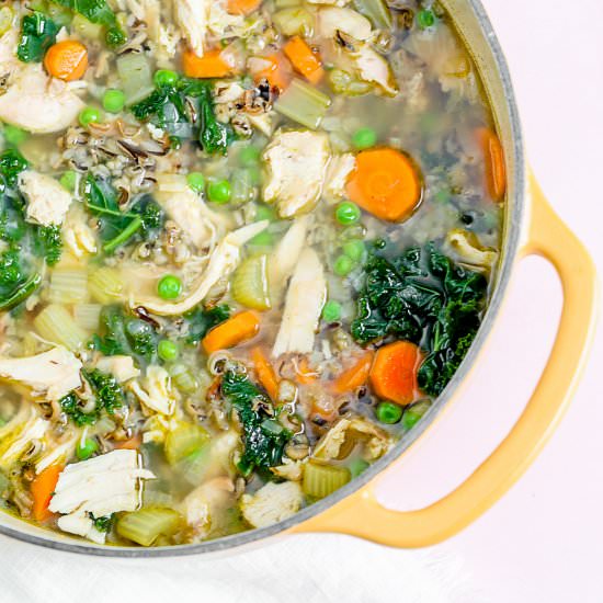 Leftover Turkey Soup with Wild Rice - Recipe photo by SprinklesandSeaSalt