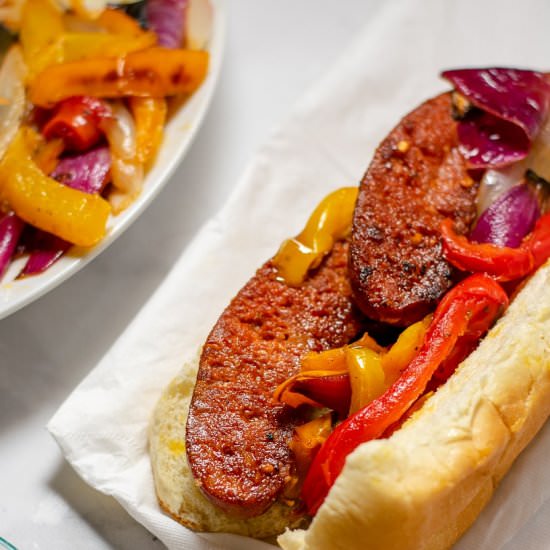Grilled Sausage and Peppers - Recipe photo by American Home Cook