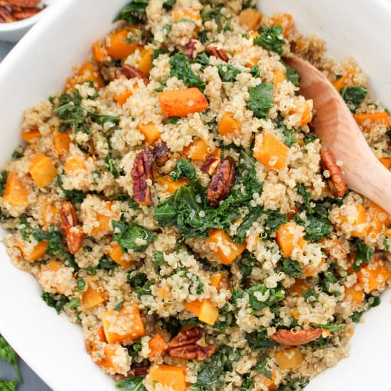 Warm Butternut Squash Quinoa Salad - Recipe photo by frugalnutrition