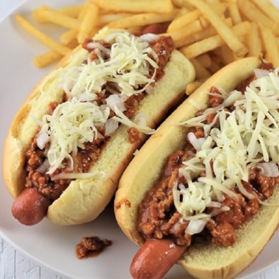Homemade Chili Cheese Dogs - Recipe photo by nowcookthis