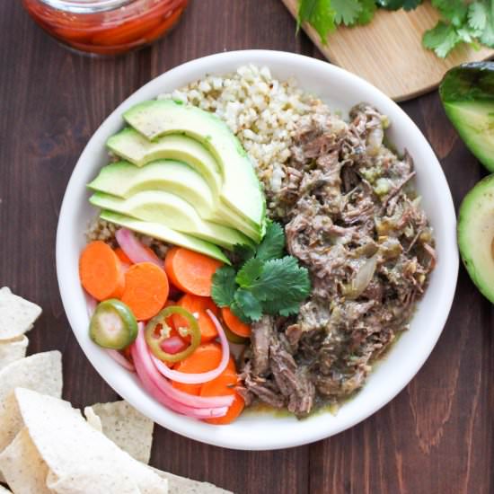 Slow Cooker Beef Chile Verde - Recipe photo by frugalnutrition