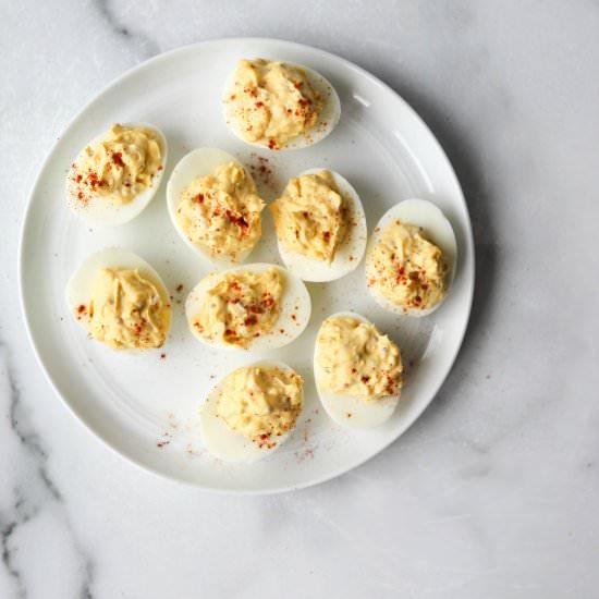 Grown-Up Deviled Eggs - Recipe photo by the_gourmet_RD