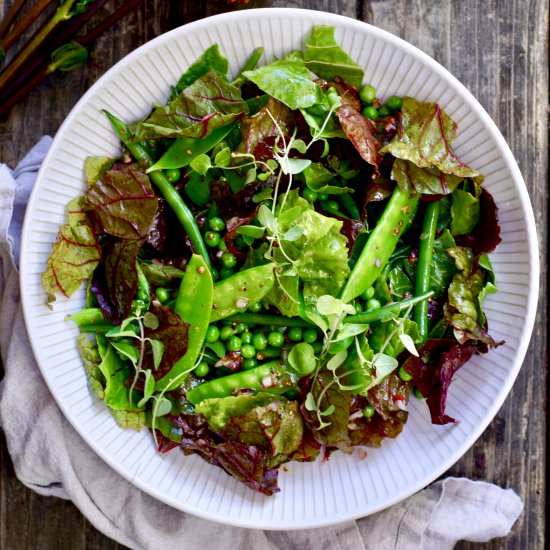 Chard And Green Bean Salad - Recipe photo by simmerandsauce