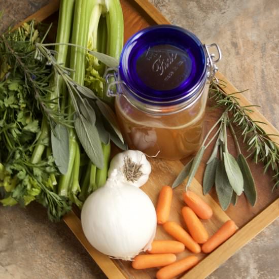 Crockpot Turkey Stock - Recipe photo by Flipped-Out Food