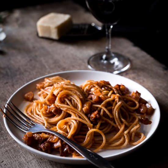 Pasta all Amatriciana Recipe - Recipe photo by Wandercooks