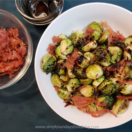 Maple Balsamic Brussel Sprouts - Recipe photo by simply sundays