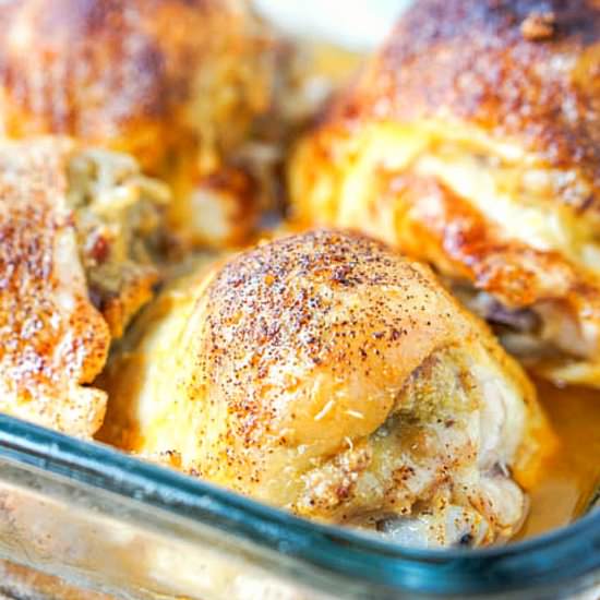 Easy Stuffed Chicken Thighs - Recipe photo by MyLifeCookbook