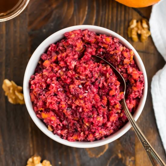Cranberry Orange Relish - Recipe photo by wellplated