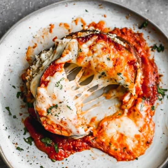 Baked Eggplant Parmesan - Recipe photo by cookingforkeeps