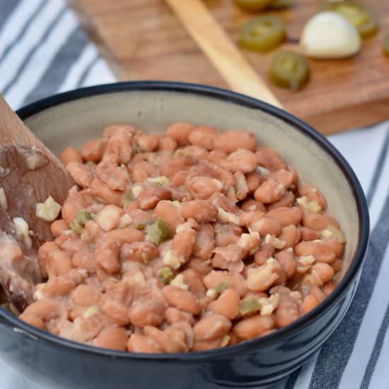 Garlic Jalapeño Pinto Beans - Recipe photo by TheOvenLight