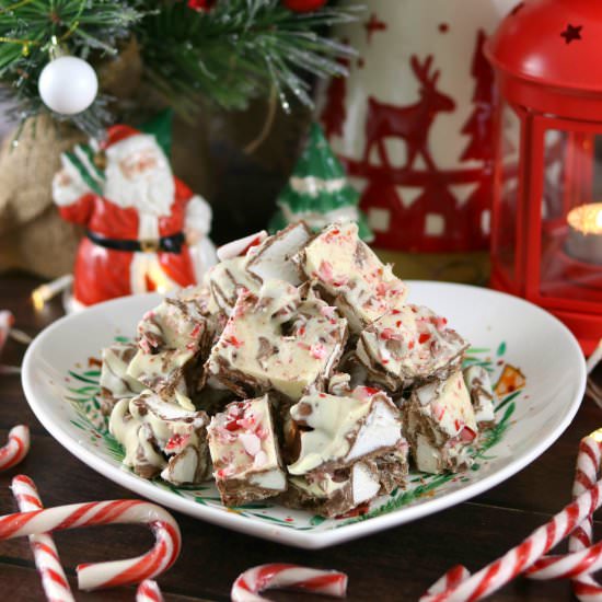 Peppermint Crunch Rocky Road - Recipe photo by SouthernInLaw