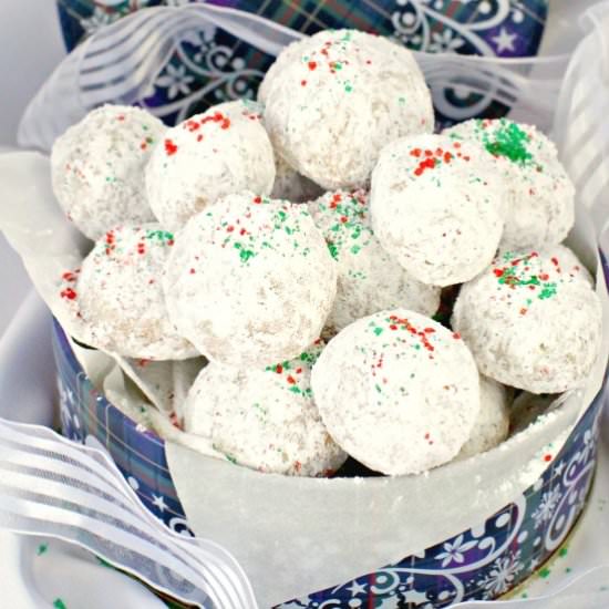 Gingerbread Snowball Cookies - Recipe photo by Food Meanderings