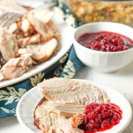 Easy Brined Smoked Turkey Breast - Recipe photo by MyLifeCookbook