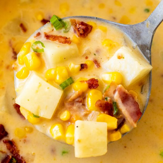 Potato Corn Chowder with Bacon - Recipe photo by casserole crissy
