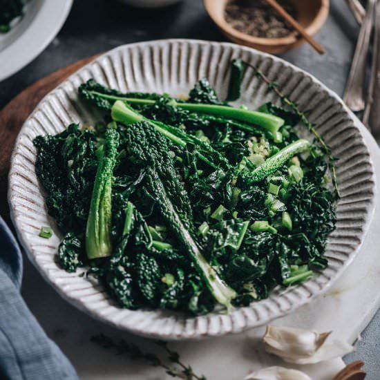 3-Ingredient Sauteed Kale - Recipe photo by gastroplant