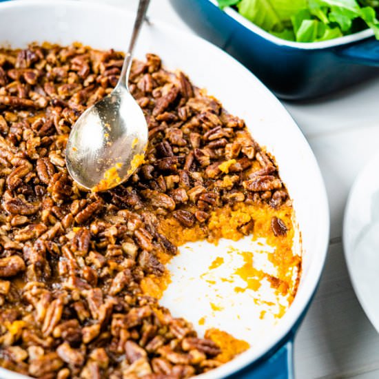 Healthy Sweet Potato Casserole - Recipe photo by TheDeliciousSpoon
