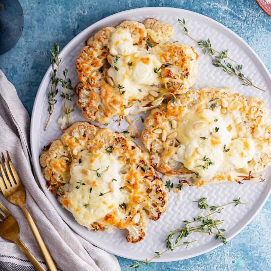 Cheesy Cauliflower Steaks - Recipe photo by TheCookReport
