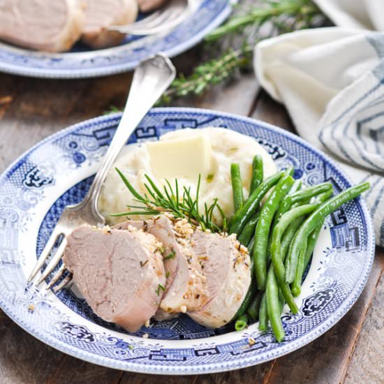 Slow Cooker Pork Tenderloin - Recipe photo by The Seasoned Mom