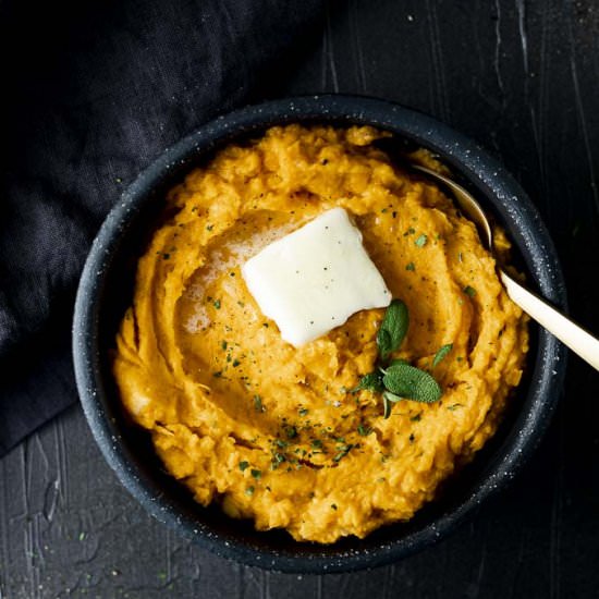 Savory Mashed Sweet Potatoes - Recipe photo by Went Here 8 This