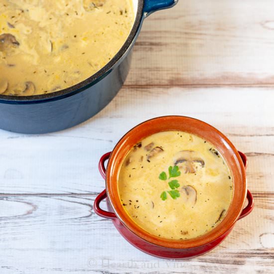 Mushroom Soup with Gnocchi - Recipe photo by hearthandvine