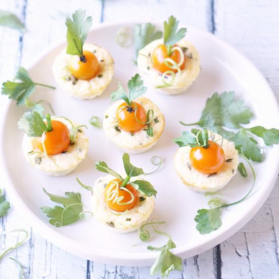 Mini Savory Cheesecake Appetizer - Recipe photo by Fiesta Friday