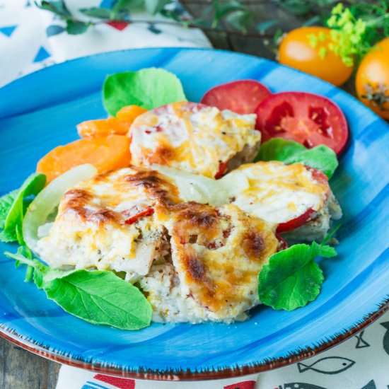 Hake with Vegetables and Cheese - Recipe photo by niftyrecipe