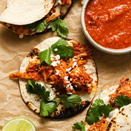Chicken Tinga Tacos - Recipe photo by lindseyeatsla