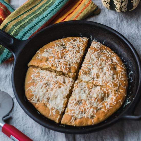 Pumpkin Spelt Focaccia - Recipe photo by upbeetkitchen