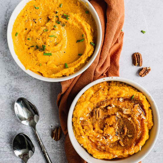 Sweet Potato Cauliflower Mash - Recipe photo by Shuangys Kitchensink