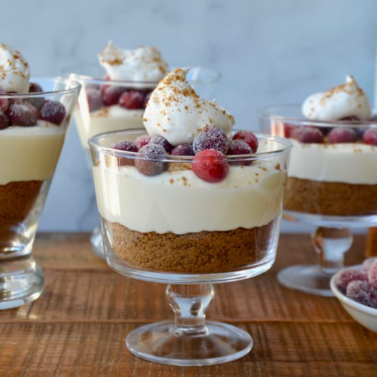 No-Bake Orange Cranberry Cheesecake - Recipe photo by justataste