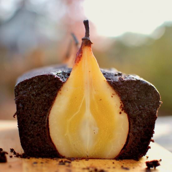 Vegan Chocolate Pear Cake - Recipe photo by veganonboard