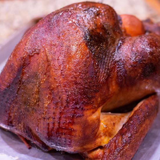 BOURBON BRINED SMOKED TURKEY - Recipe photo by parsley thyme limoncello