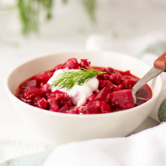 Vegetarian Borscht With Chickpeas - Recipe photo by claudiacanu